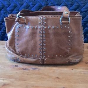 Michael Kors Brown Leather Shoulder Bag With Matching Wristlet